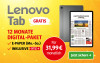 Werbebanner: Lenovo Tab gratis zum 12 Monate Digital-Paket mit E-Paper (Mo-So) für 31,99€ monatlich. Jetzt sichern!